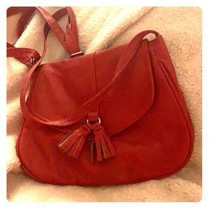 Sm. Red a cross shoulder hand bag by Yoki